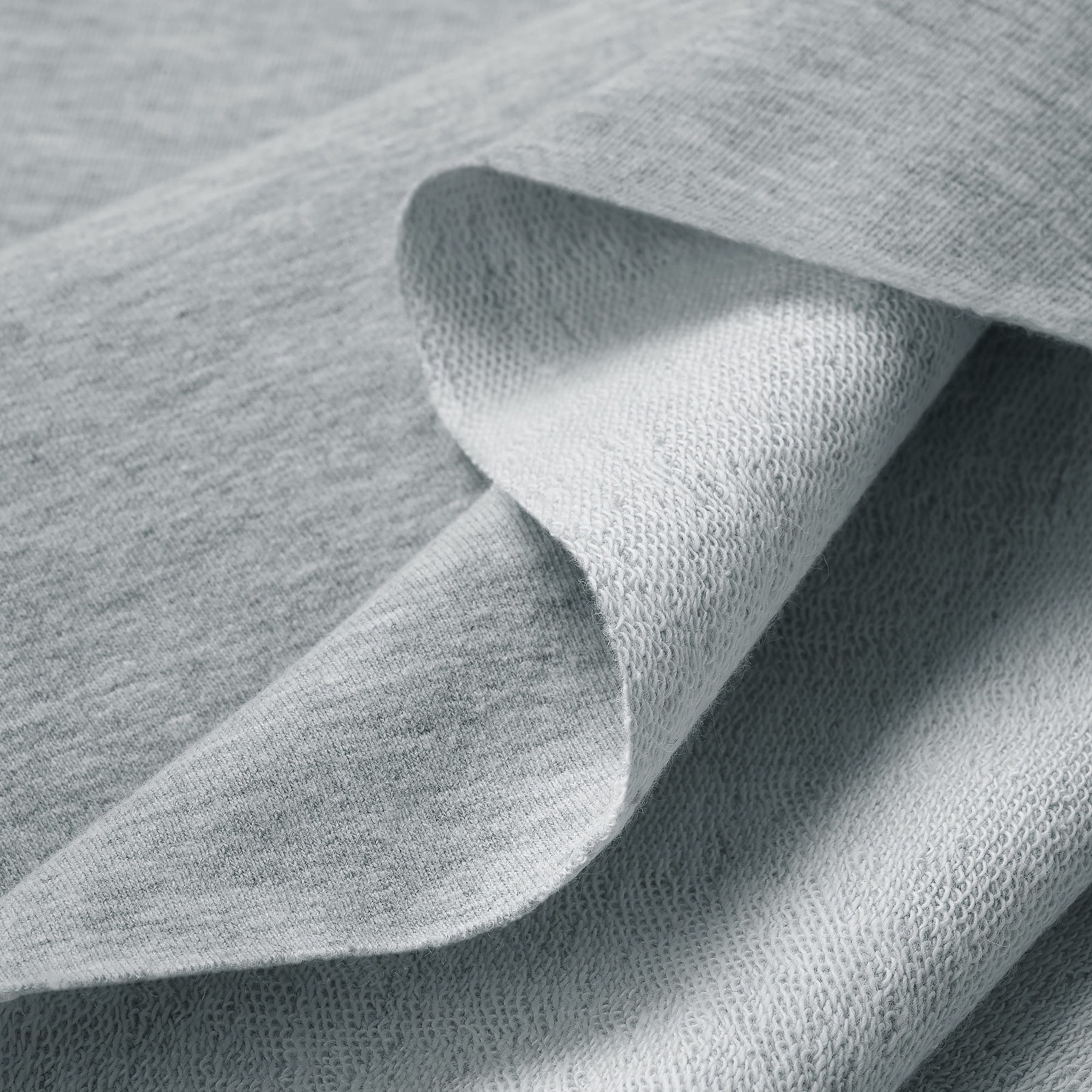 French Terry loopback fabric showing the reverse loop structure