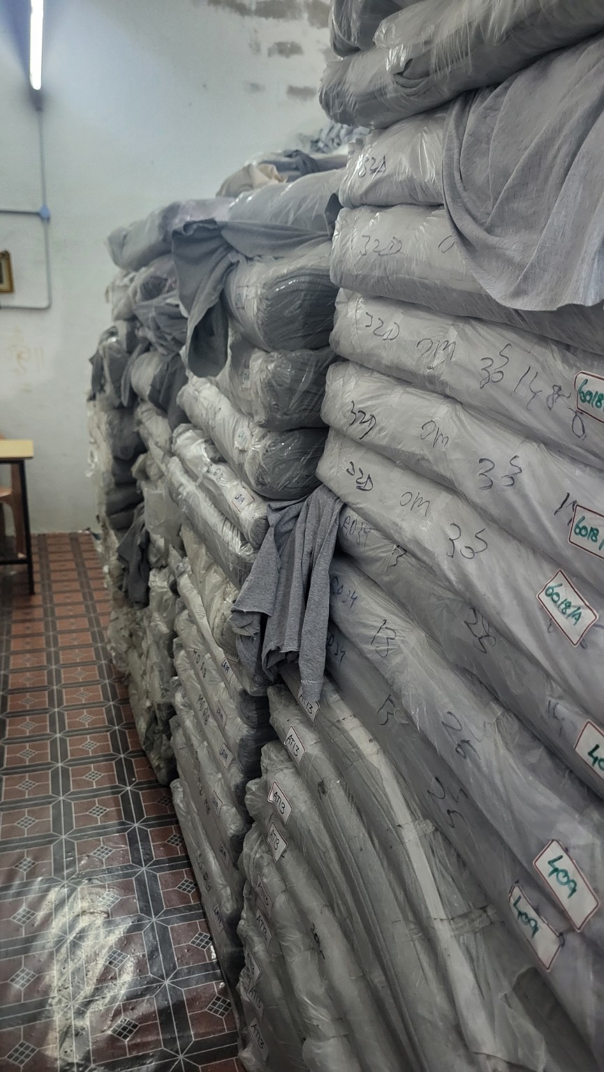 MD Fabrics warehouse in Tiruppur