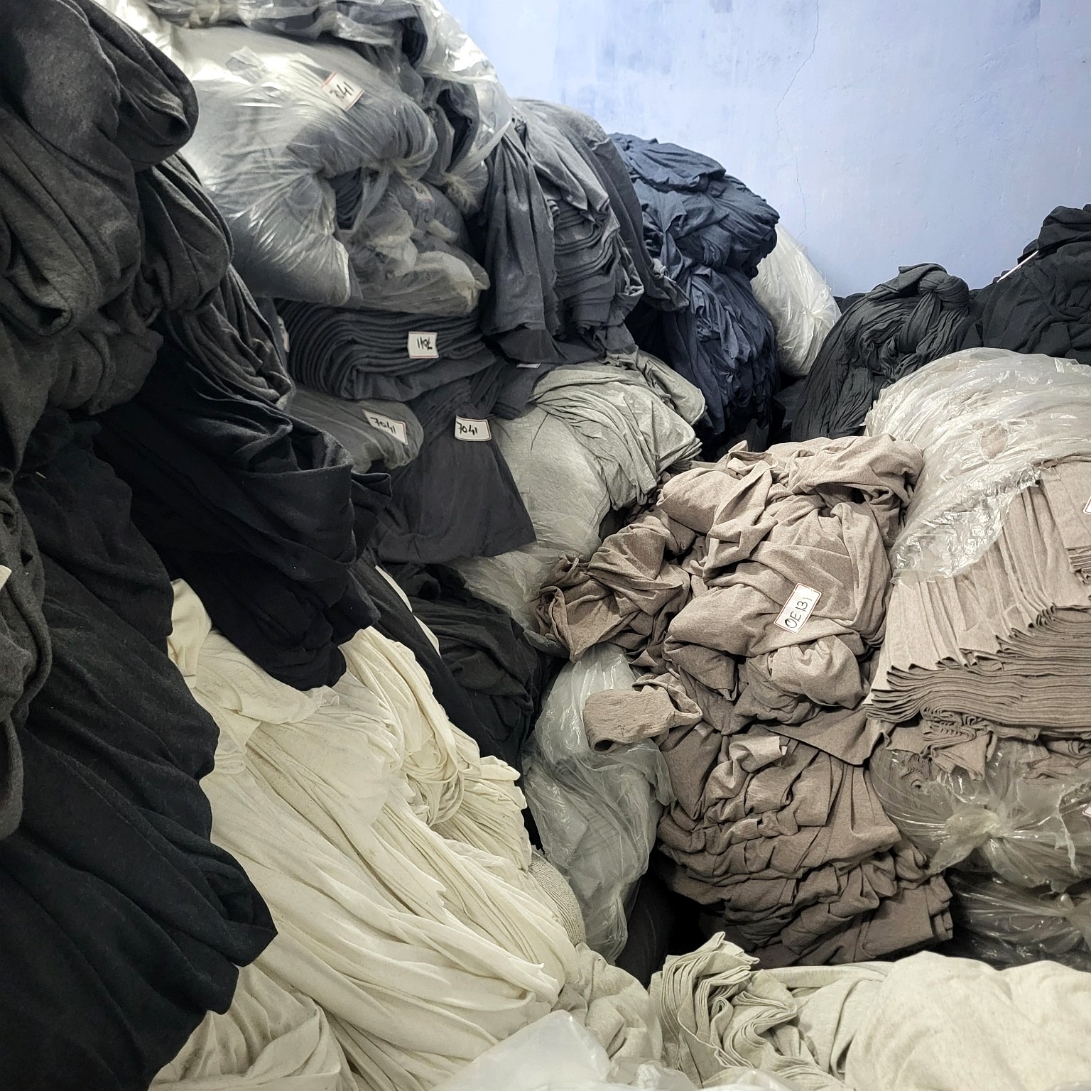 Fabric stock inside MD Fabrics warehouse